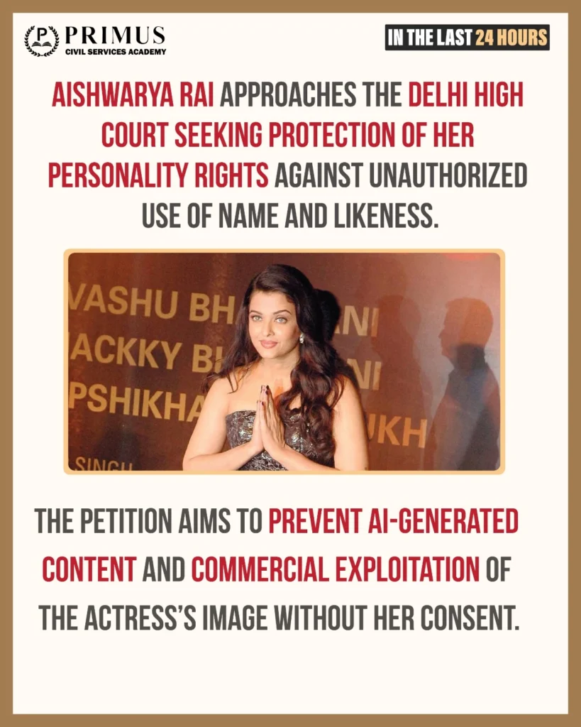 Aishwarya Rai moves to Delhi HC seeking Protection of Personality Rights