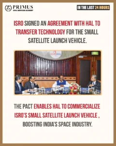 ISRO inks pact with HAL for transfer of small satellite launch vehicle technology