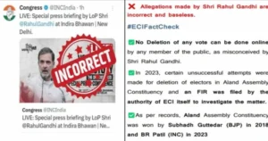 Rahul Gandhis allegations on vote theft are baseless, incorrect ECI