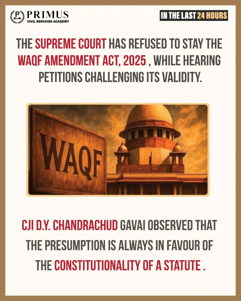 Supreme Court partly pauses Waqf Act as it prepares to hear pleas against it
